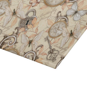 Antikes viktorianisches Shabby-Chic-Landmuster Schneidebrett