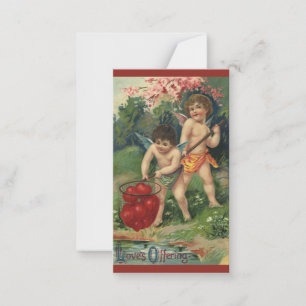 Antikes viktorianisches Valentinstag-Geschenk der  Mitteilungskarte