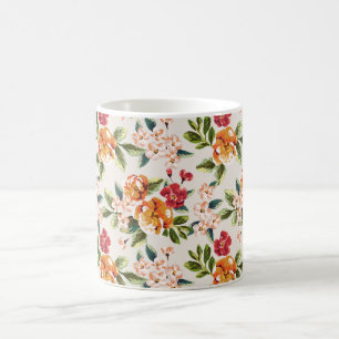 Antikes viktorianisches Wasserfarben-Blumenmuster Kaffeetasse