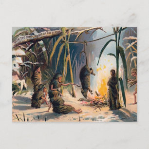 Antikes Viktorianisches Weihnachten Postkarte