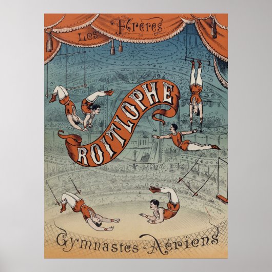 Antikes Viktorianisches Zirkusmilieu Poster (Vorne)
