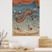 Antikes Viktorianisches Zirkusmilieu Poster (Küche)