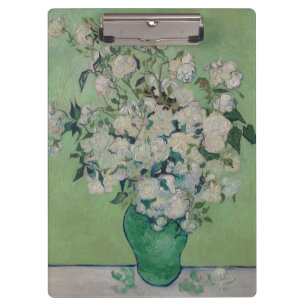 Antikes Vincent Van Gogh Gemälde Rosen Klemmbrett