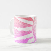 Antikes Vintag rosa Sonnenbild Kaffeetasse (Vorderseite Links)