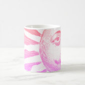 Antikes Vintag rosa Sonnenbild Kaffeetasse (Mittel)