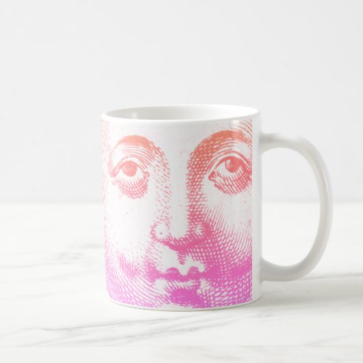 Antikes Vintag rosa Sonnenbild Kaffeetasse (Rechts)