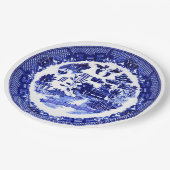 Antikes Vintage Blue Willow Muster circa 1790 Pappteller (Schrägansicht)
