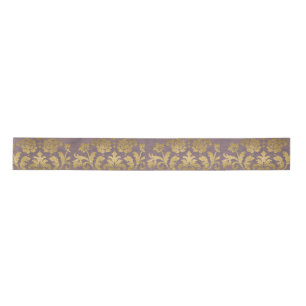Antikes Vintage-Rauch-Mauve-Goldmedaillon Satinband