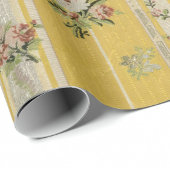 Antikes Vintage-Wallpaper Gelb  Geschenkpapier