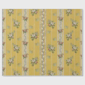 Antikes Vintage-Wallpaper Gelb  Geschenkpapier (Flach)