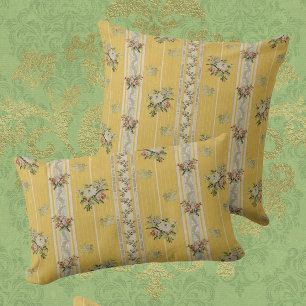 Antikes Vintage-Wallpaper Gelb Kissen
