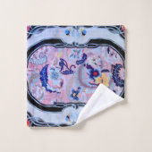 Antikes Vintages Art Deco Badhandtuch Set (Waschlappen)