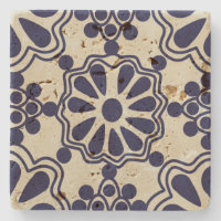 Antikes Vintages Blaues Südwestmuster