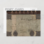 Antikes Vintages Buchcover mit Metallscharnieren Postkarte (Vorne/Hinten)