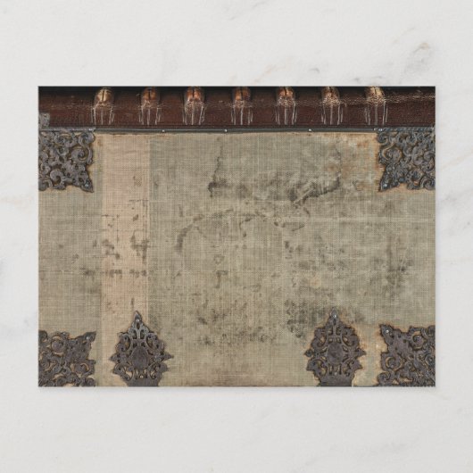 Antikes Vintages Buchcover mit Metallscharnieren Postkarte (Vorderseite)