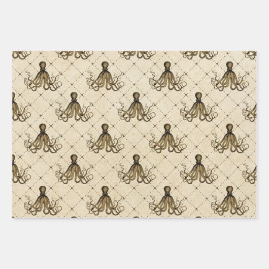 Antikes Vintages Nautik Geschenkpapier Set (Vorderseite)