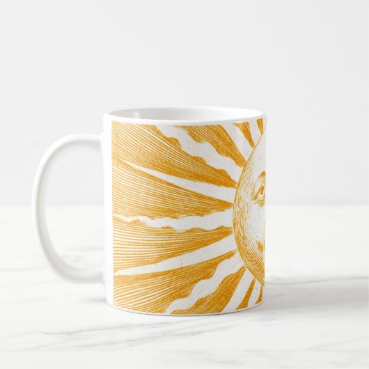 Antikes Vintages Orangensonnenfeld Kaffeetasse (Links)