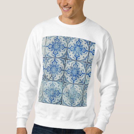 Antikes Vintages portugiesisches Fliesenmuster - A Sweatshirt (Vorderseite)