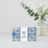 Antikes Vintages portugiesisches Fliesenmuster - A Visitenkarte (Stehend Vorderseite)