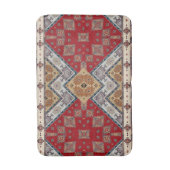 Antikes Vintages Rotes Beige Kilim Türkisch Badematte (Vorderseite Vertikal)