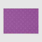 Antikes violettes Damastmuster Seidenpapier (Vorderseite)