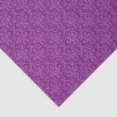 Antikes violettes Damastmuster Seidenpapier (Ausschnitt)