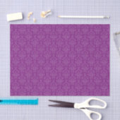Antikes violettes Damastmuster Seidenpapier (Handwerk)