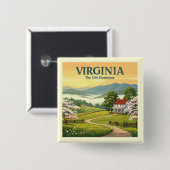 Antikes Virginia Button (Vorne & Hinten)