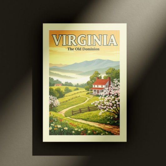 Antikes Virginia Postkarte