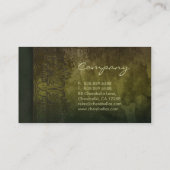 Antikes Visitenkarte (Rückseite)