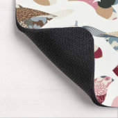 Antikes Vogeltapetenmuster Mousepad (Ecke)