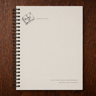 Antikes, von der Regency-Epoche inspiriertes Brief Notizblock