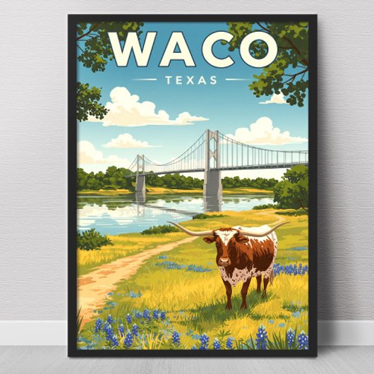 Antikes Waco Texas Poster