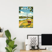 Antikes Waco Texas Poster (Heimbüro)