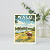 Antikes Waco Texas Postkarte (Stehend Vorderseite)