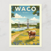 Antikes Waco Texas Postkarte (Vorderseite)