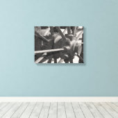 Antikes Wagenrad Leinwanddruck (Insitu (Holzboden))