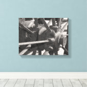 Antikes Wagenrad Leinwanddruck (Insitu (Holzboden))