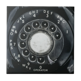Antikes Wählscheibentelefon Fliese