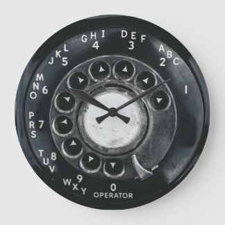 Antikes Wählscheibentelefon Große Wanduhr