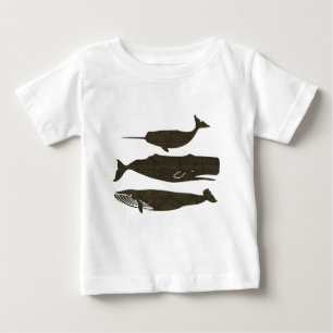 Antikes Walfisch-Marine-Vintage-Ozean-Meeresleben  Baby T-shirt