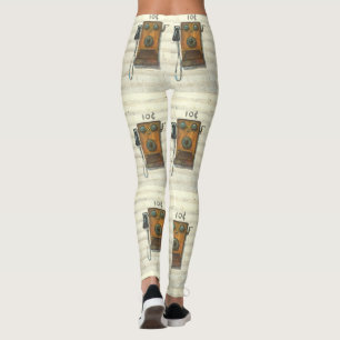 antikes Wandtelefon Leggings