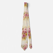Antikes Wasserfarben-Blumenmuster Krawatte (Vorderseite)