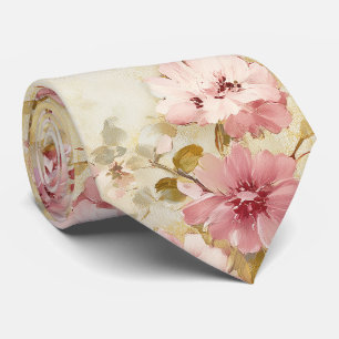 Antikes Wasserfarben-Blumenmuster Krawatte