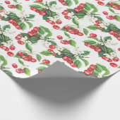 Antikes Wasserfarben-Kirschblütenmuster Geschenkpapier (Ecke)