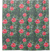 Antikes Wasserfarben-Rosa-Pfingstrosen-Muster-Dusc