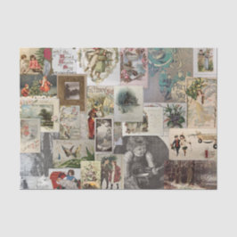 Antikes Weihnachten Ephemera Collage Decoupage Seidenpapier