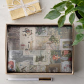 Antikes Weihnachten Ephemera Collage Decoupage Seidenpapier (Geschenk)