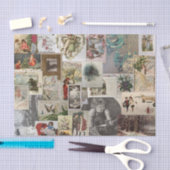 Antikes Weihnachten Ephemera Collage Decoupage Seidenpapier (Handwerk)