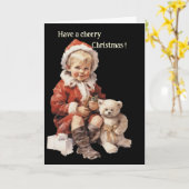 Antikes Weihnachtskinderkarte Karte (Gelbe Blume)